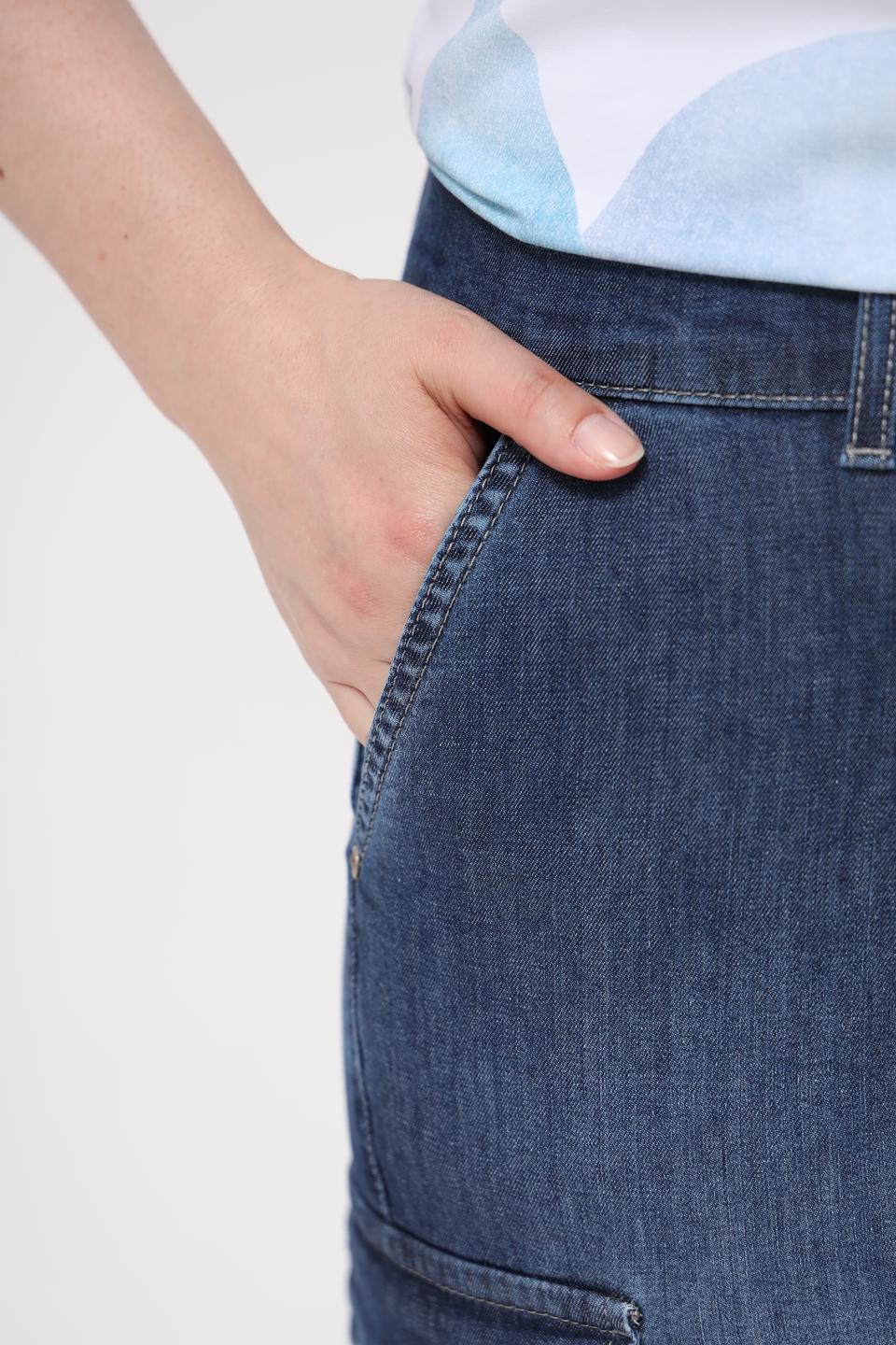 Джинсы Angels CROP SLIT синие