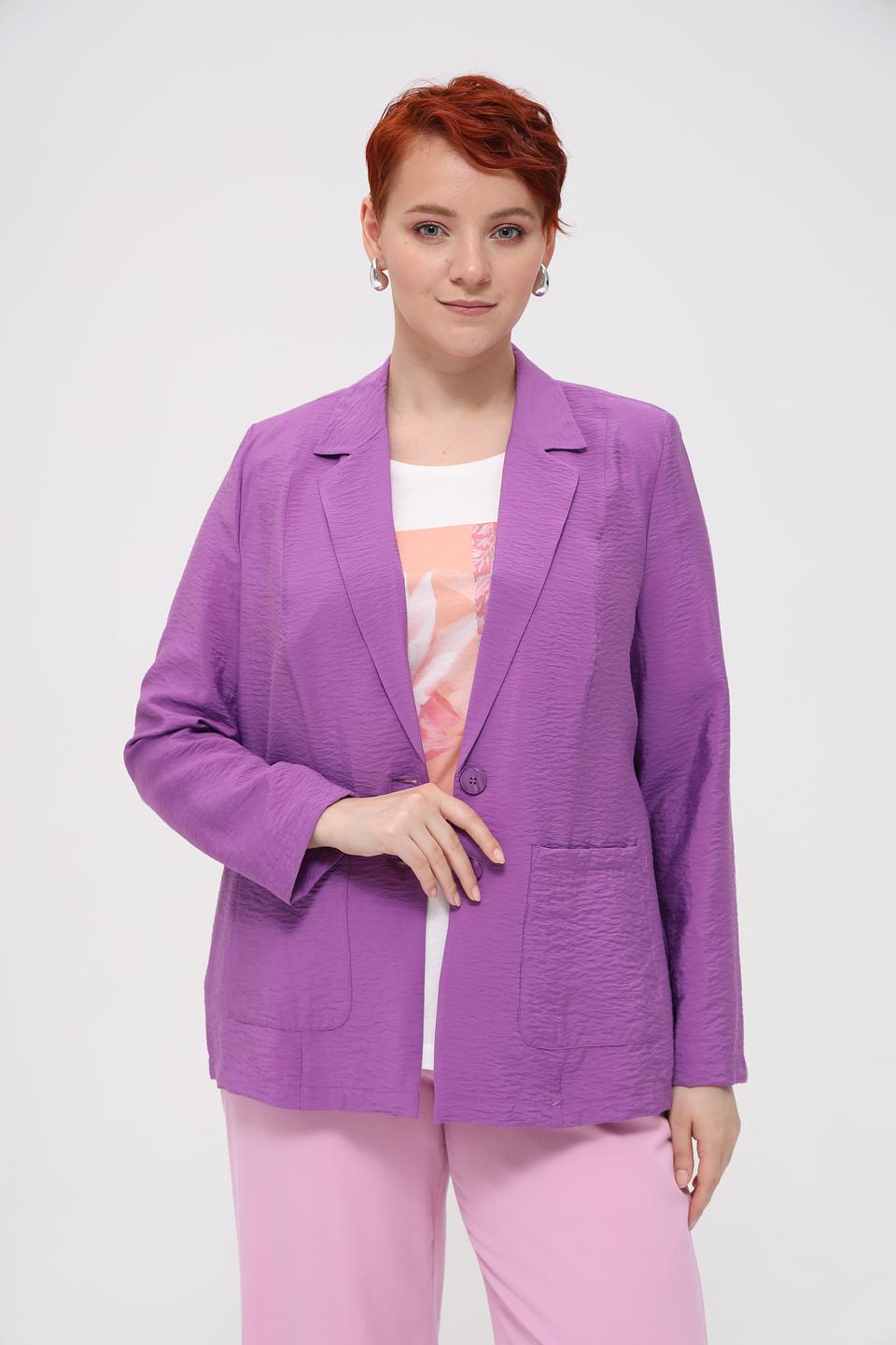 Жакет Samoon лиловый приталенный