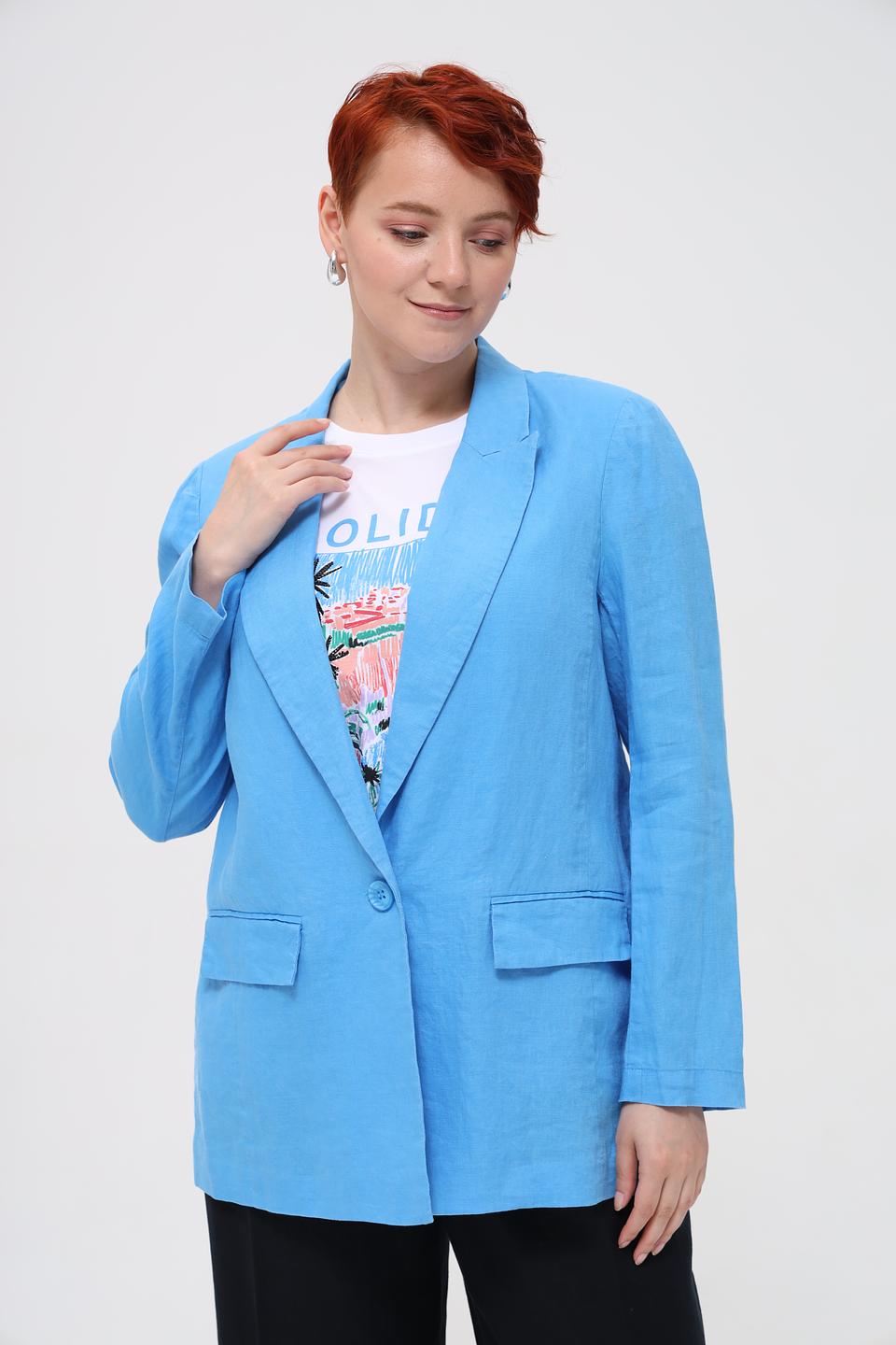 Жакет Marc Aurel льняной голубой