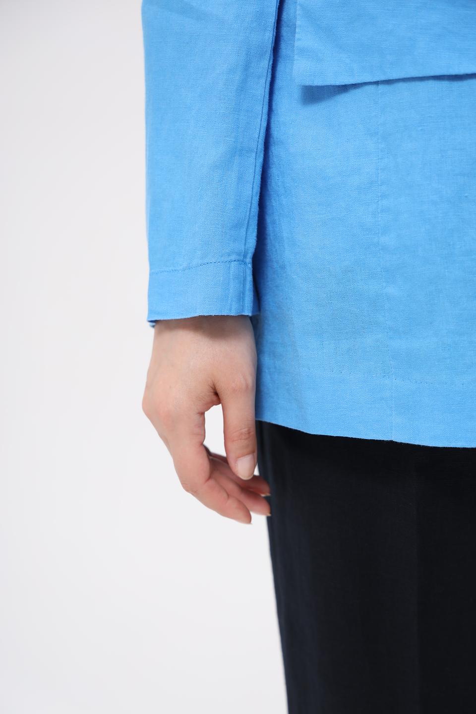 Жакет Marc Aurel льняной голубой