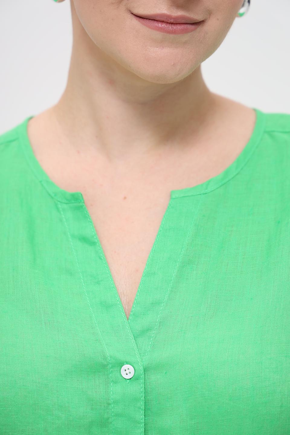 Блуза Doris Streich зеленая с 3/4 рукавом