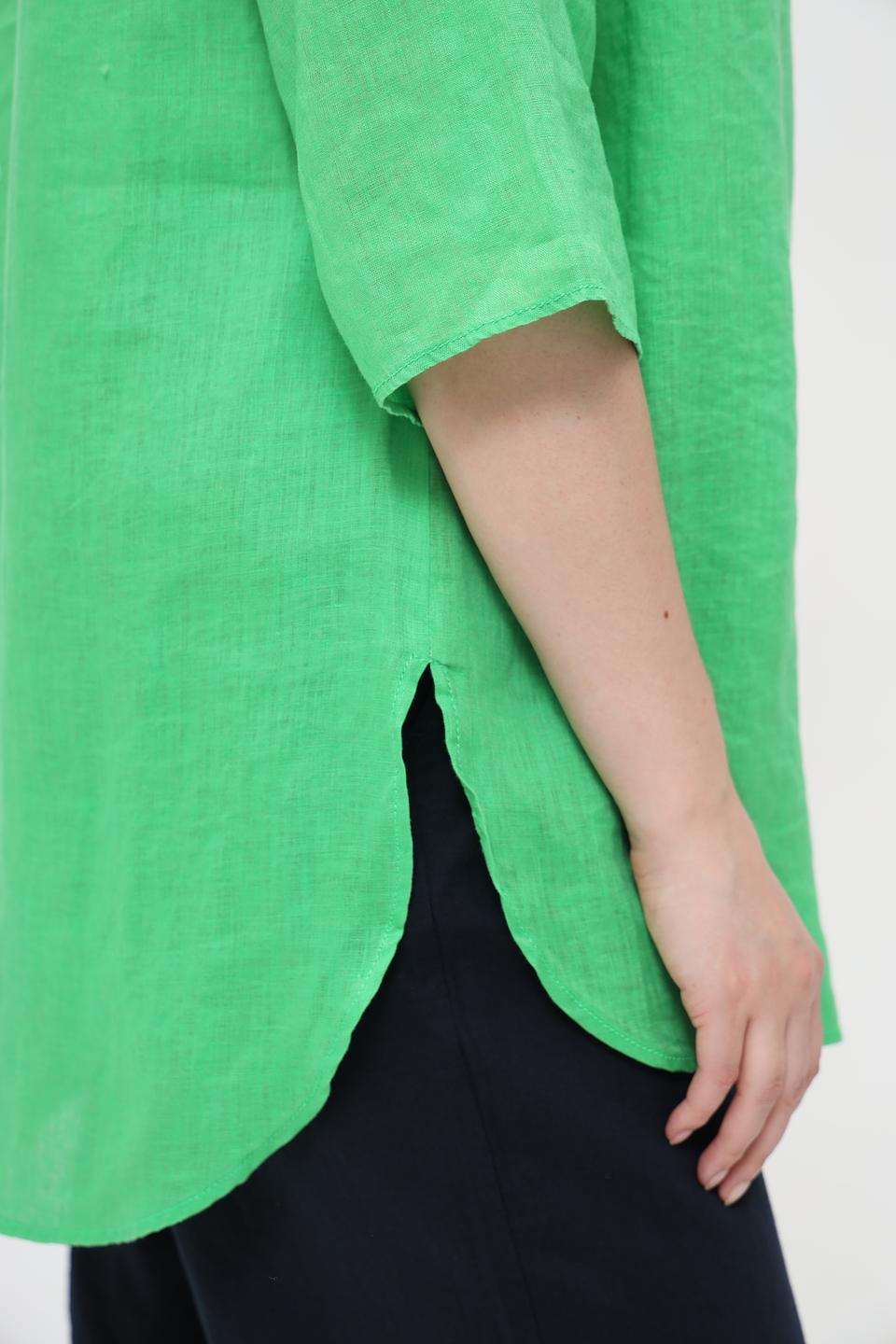 Блуза Doris Streich зеленая с 3/4 рукавом