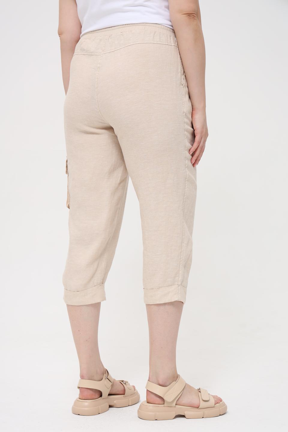 Брюки капри Doris Streich бежевые