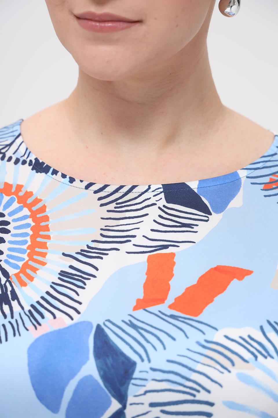 Блуза Rabe collection с принтом голубая