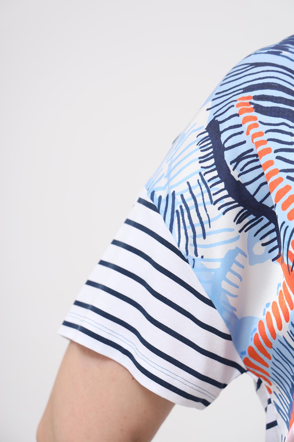 Блуза Rabe collection с принтом голубая