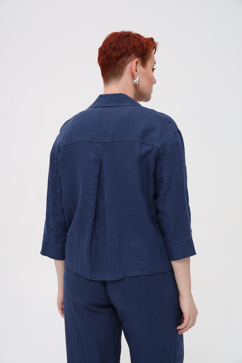 Жакет Lecomte льняной синий