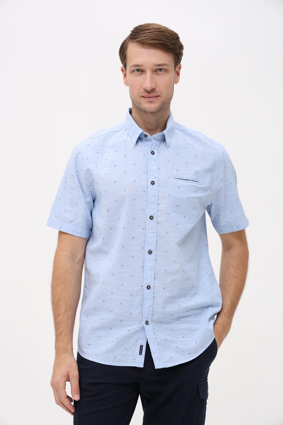 Рубашка кр Tom Tailor голубая