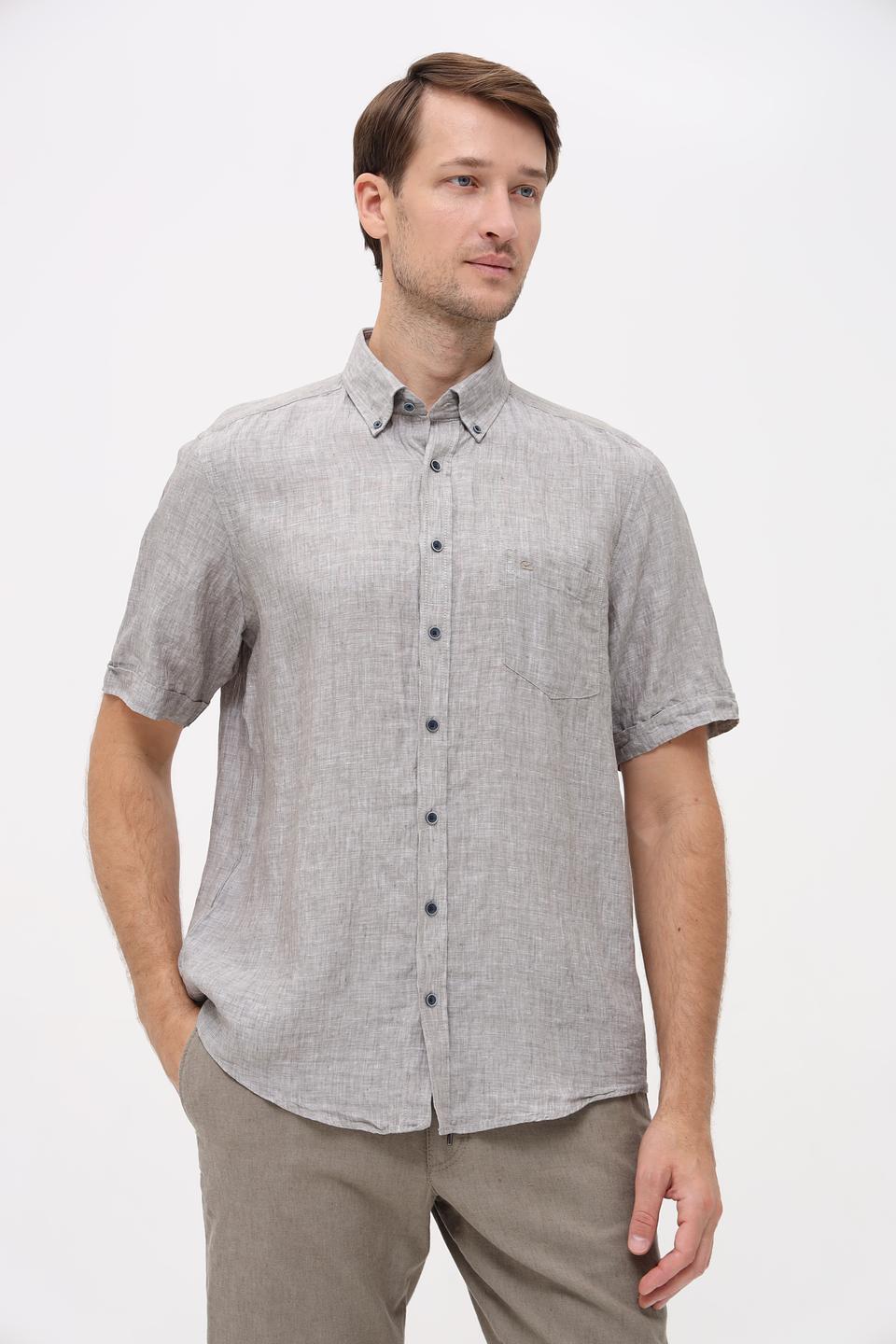 Рубашка кр Casa Moda серая