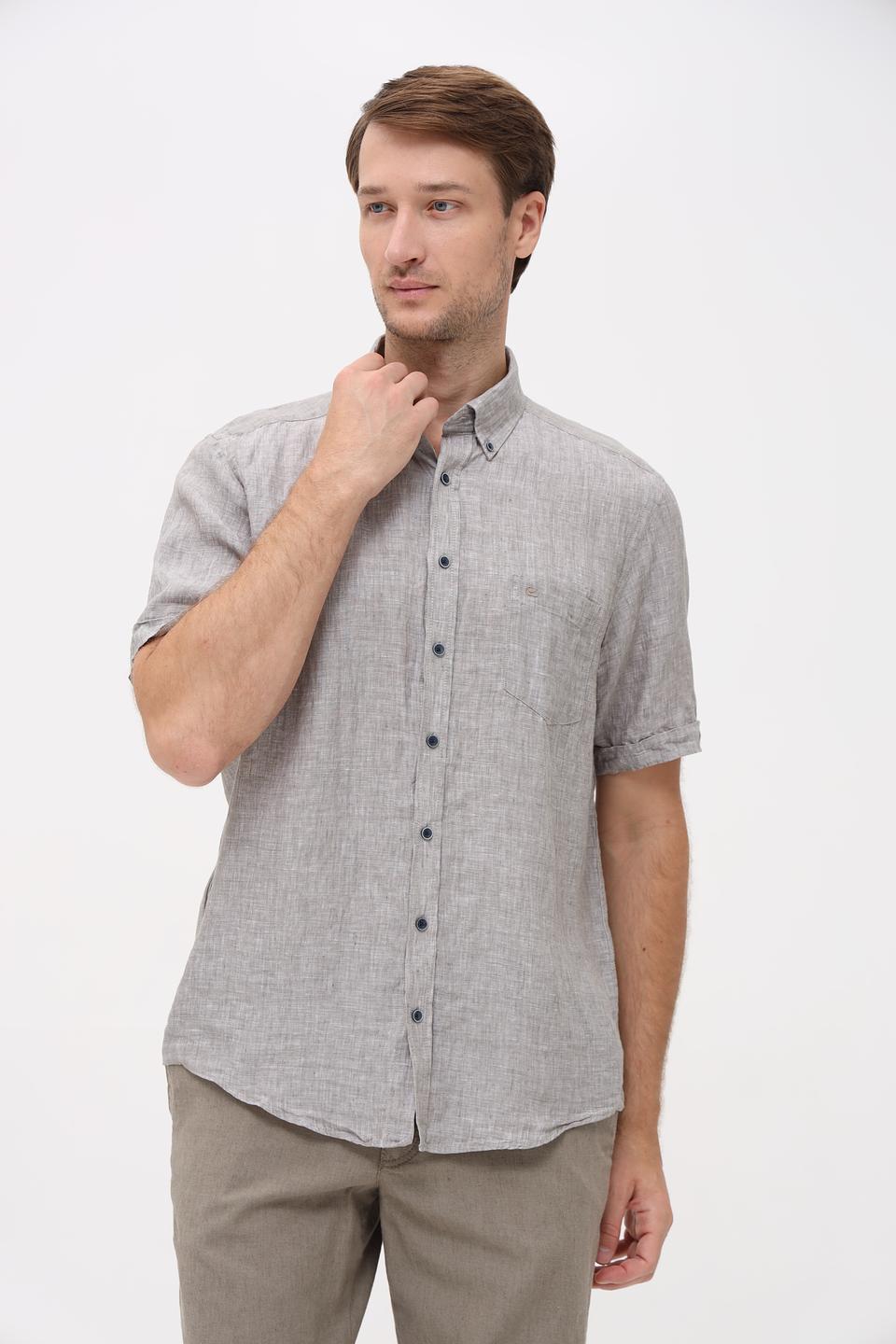 Рубашка кр Casa Moda серая