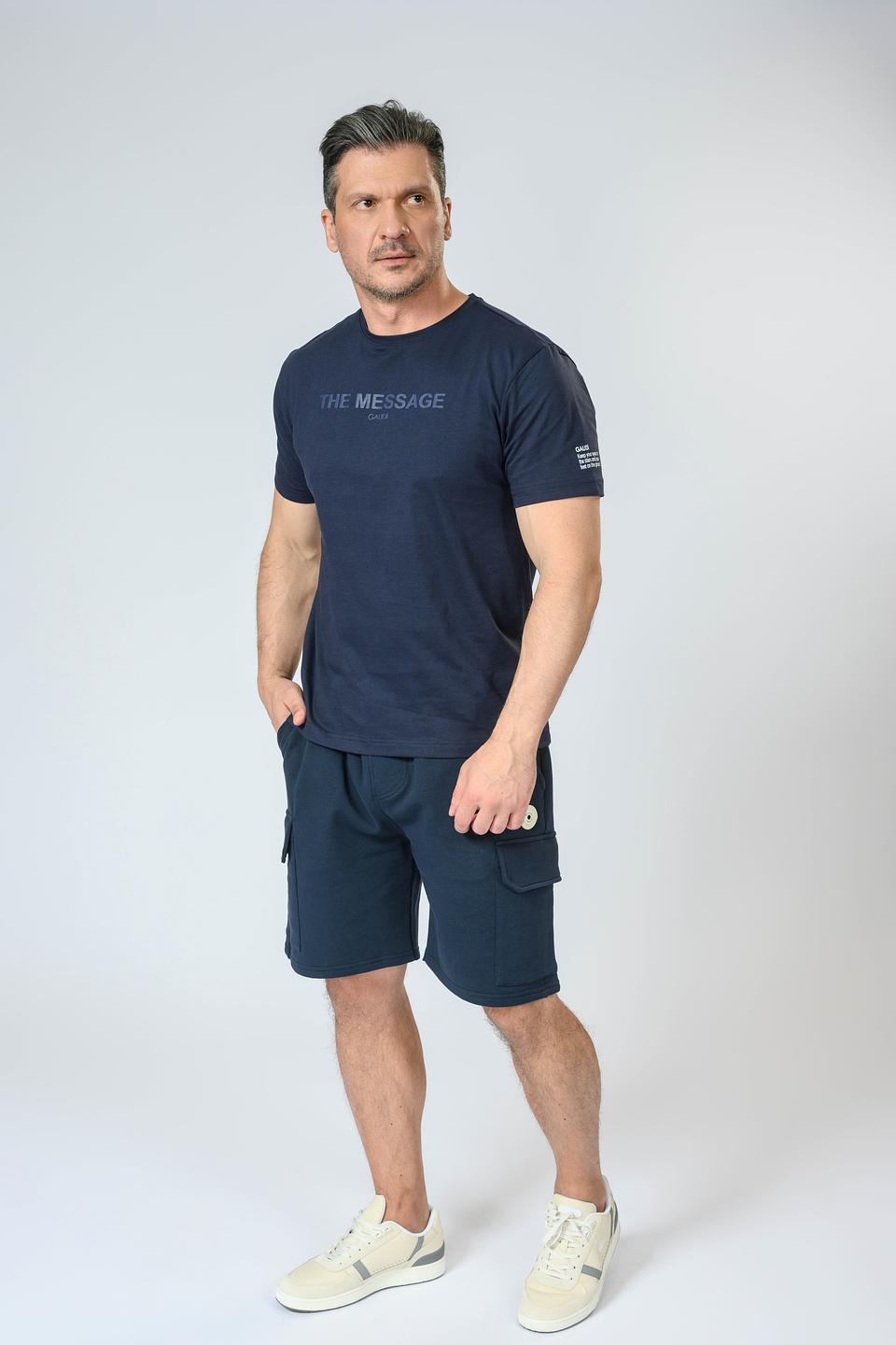 Футболка Gaudi муж. с принтом синяя