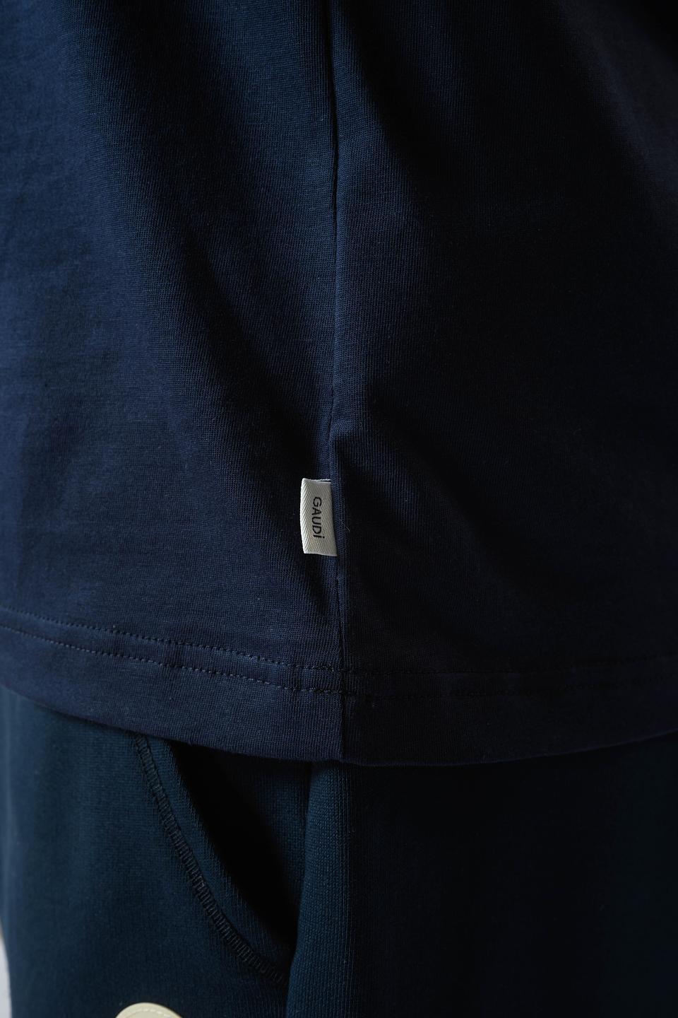 Футболка Gaudi муж. с принтом синяя