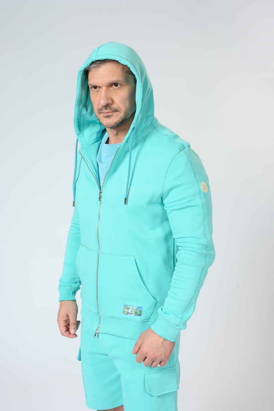 Кардиган Gaudi с логотипом голубой