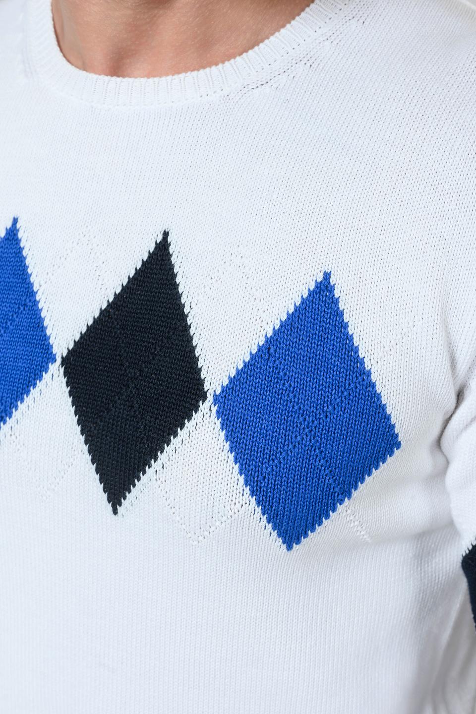 Джемпер Liu-Jo муж. с ромбами белый