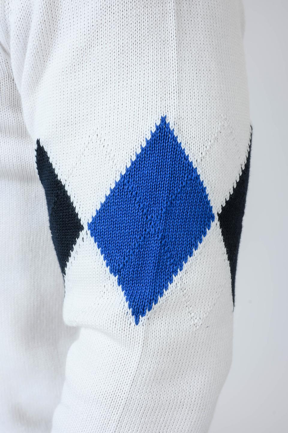 Джемпер Liu-Jo муж. с ромбами белый