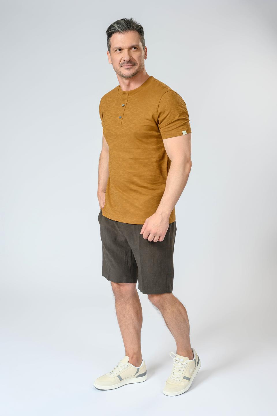 Футболка Liu-Jo муж. с планкой горчичный