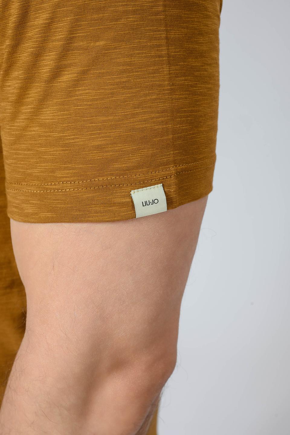 Футболка Liu-Jo муж. с планкой горчичный