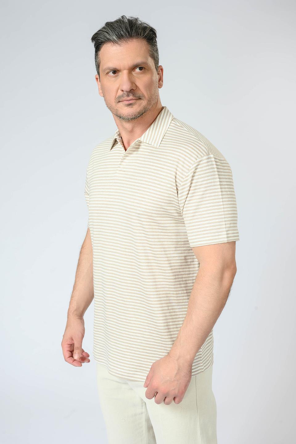 Поло Liu-Jo в полоску бежевый