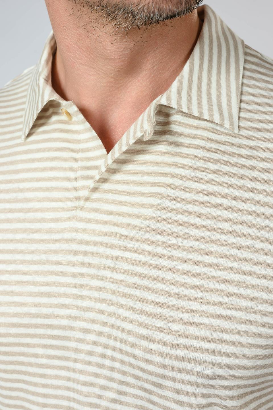 Поло Liu-Jo в полоску бежевый