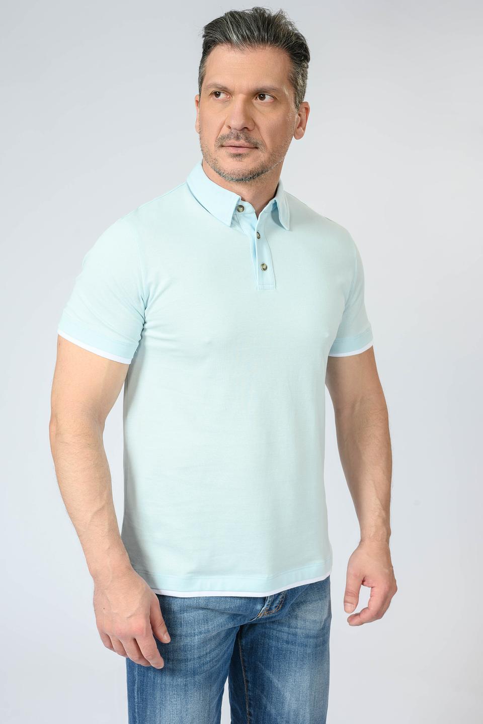 Поло Liu-Jo голубое с белой отделкой