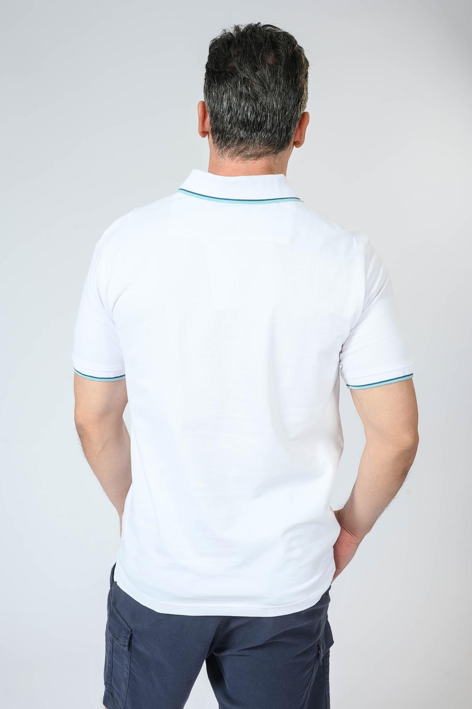 Поло Guess муж. белое с отделкой