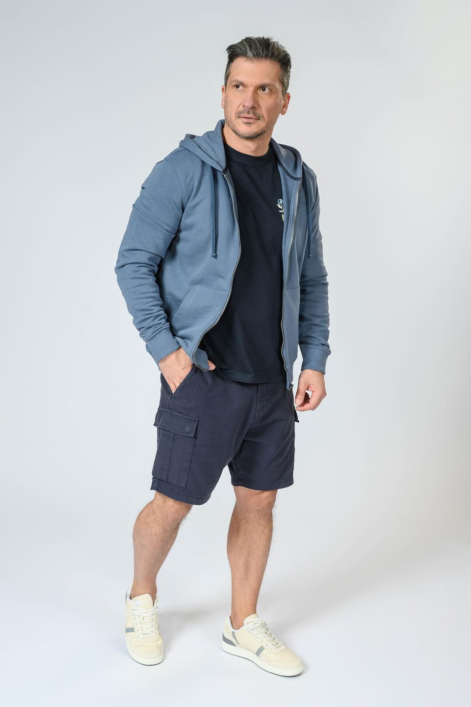 Толстовка Guess на молнии синяя