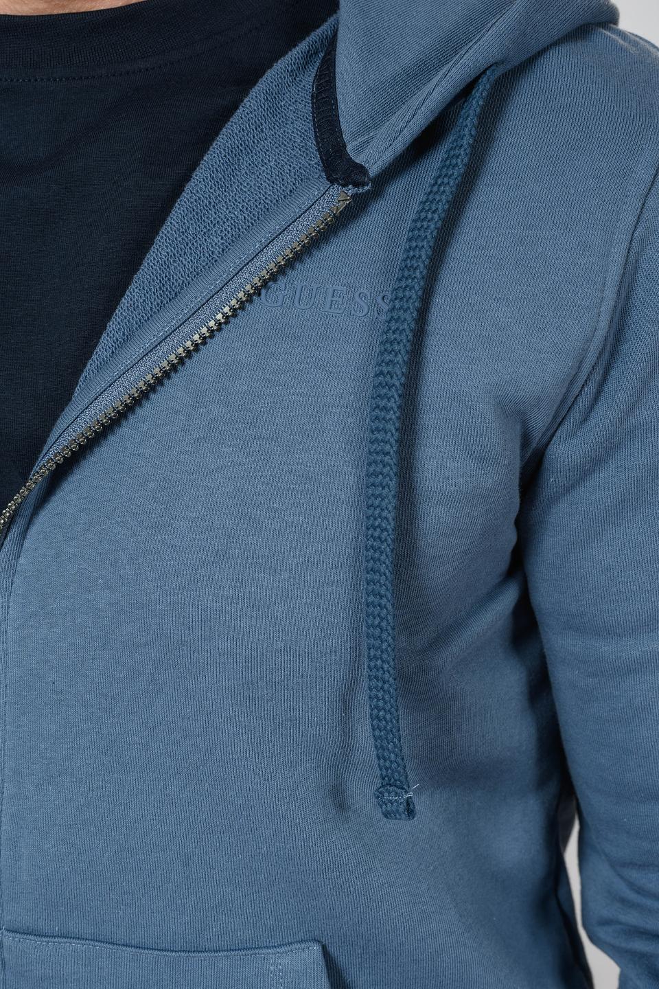 Толстовка Guess на молнии синяя