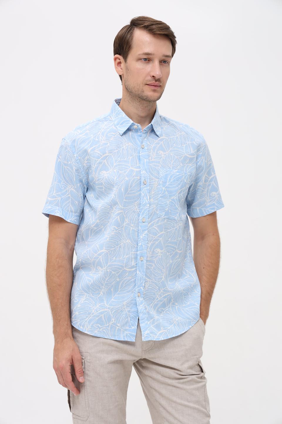 Рубашка кр Tom Tailor denim голубая