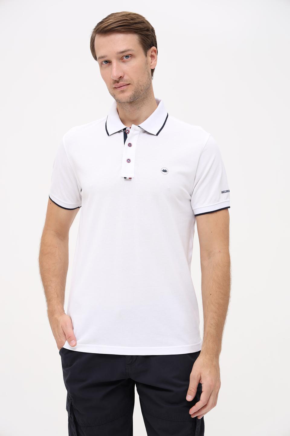 Поло Granchio белое с отделкой