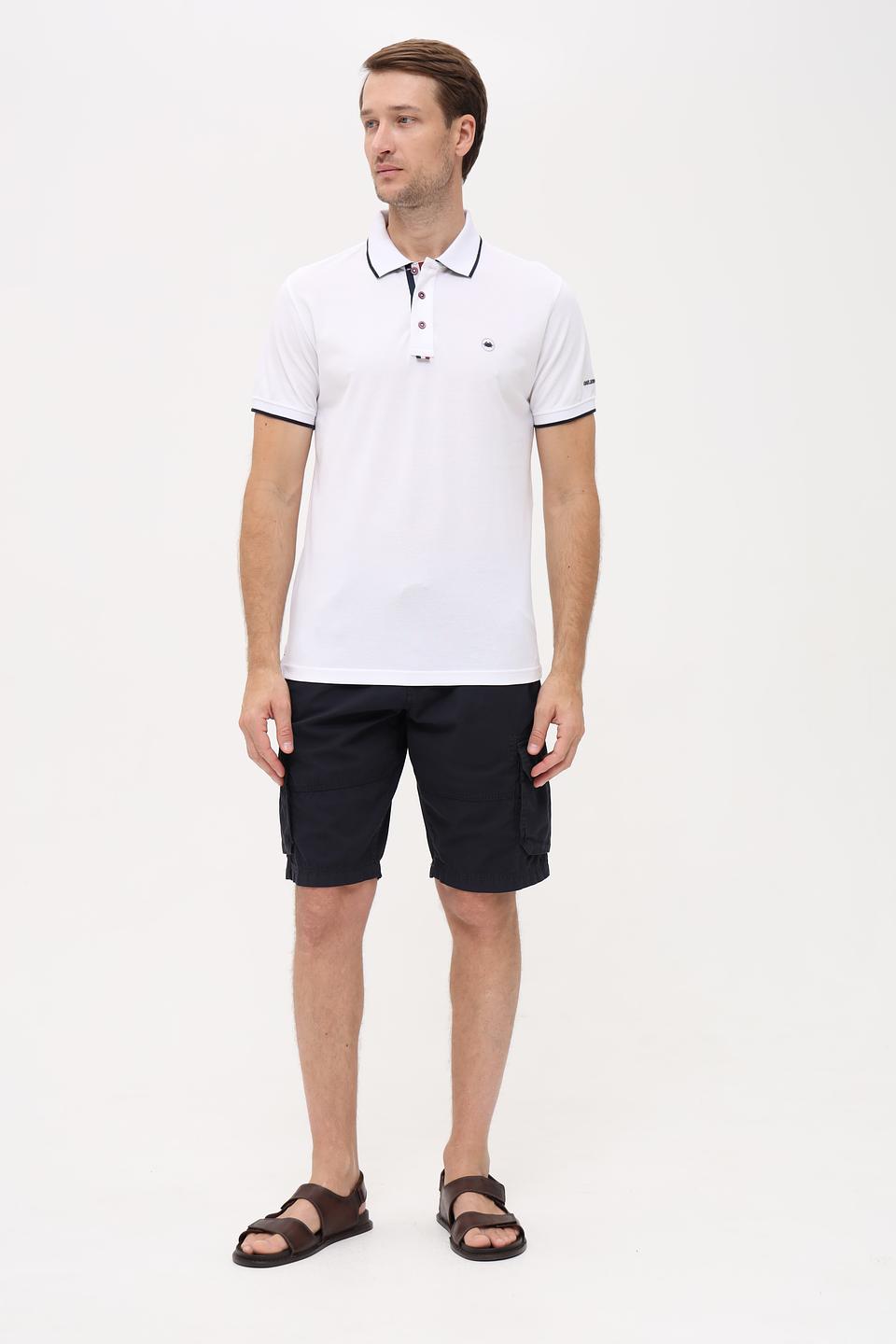 Поло Granchio белое с отделкой