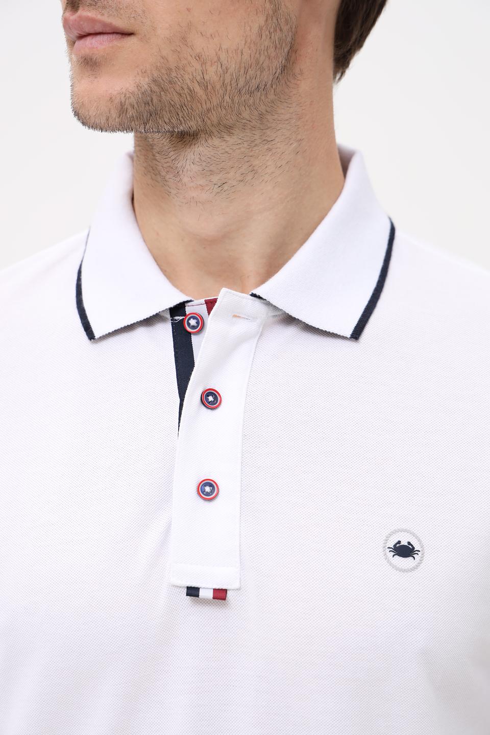 Поло Granchio белое с отделкой