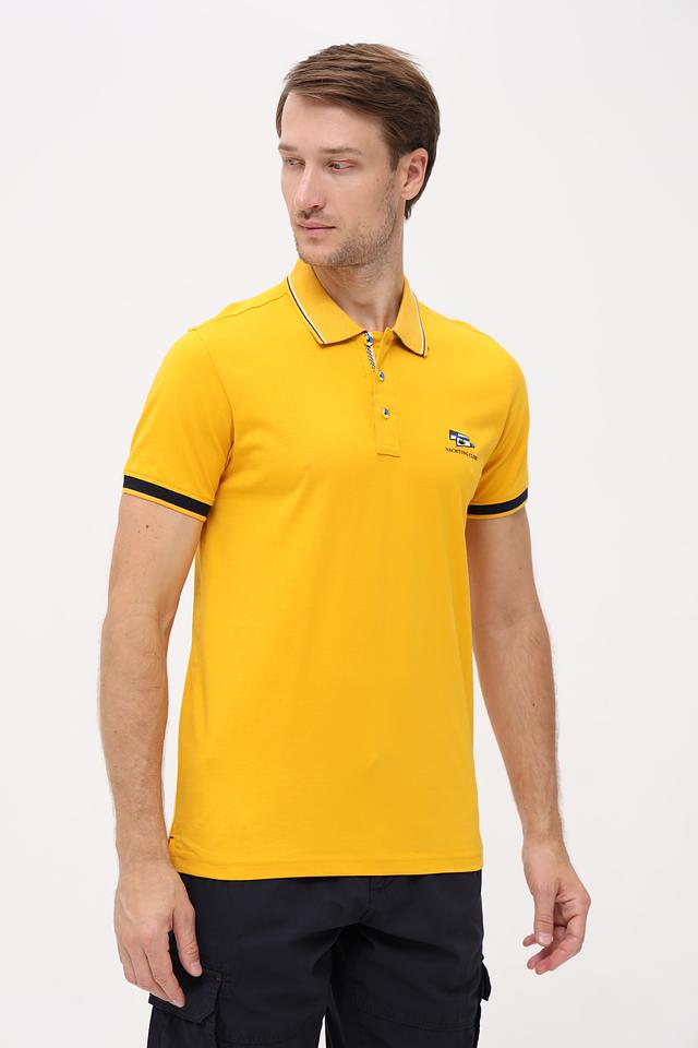 Поло Granchio жёлтое с логотипом