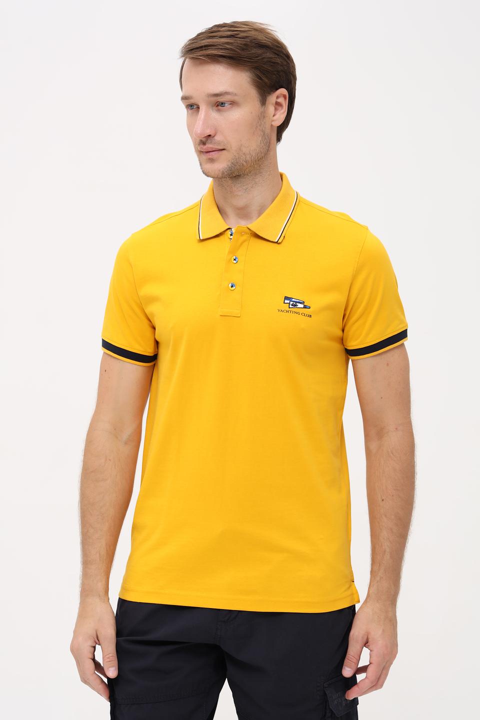 Поло Granchio жёлтое с логотипом