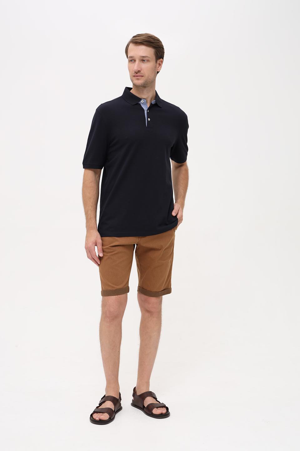 Поло Bugatti мужское тёмно-синее