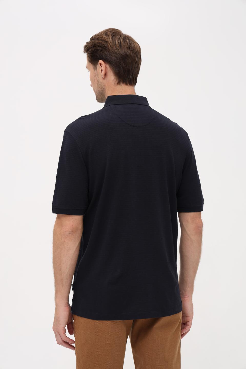 Поло Bugatti мужское тёмно-синее