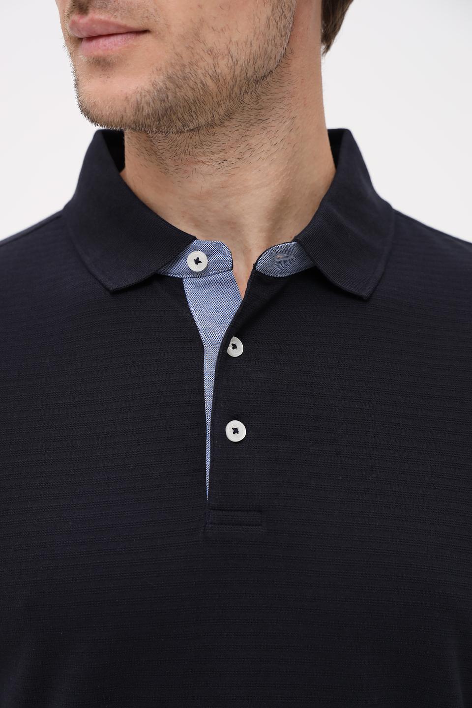Поло Bugatti мужское тёмно-синее