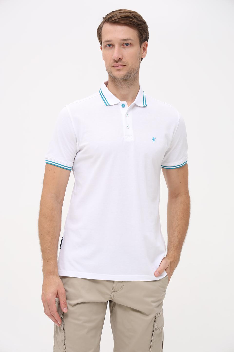 Поло Sea Barrier с бирюзовой отделкой