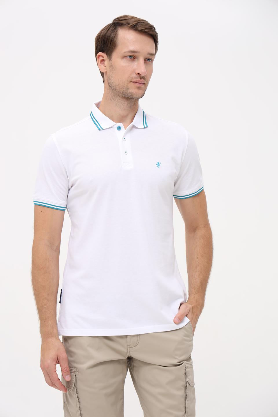 Поло Sea Barrier с бирюзовой отделкой