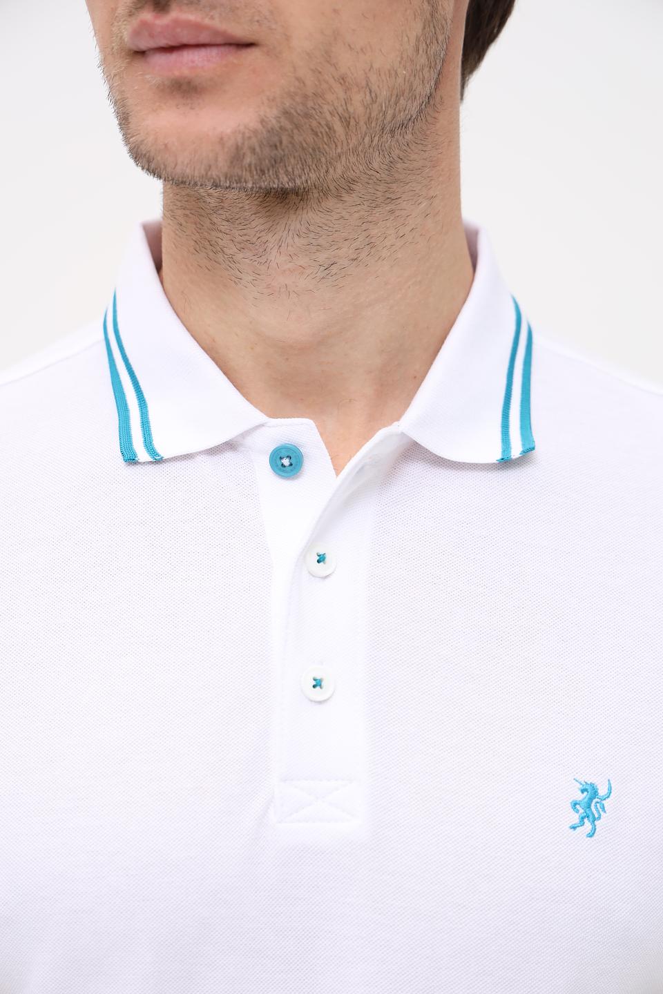 Поло Sea Barrier с бирюзовой отделкой