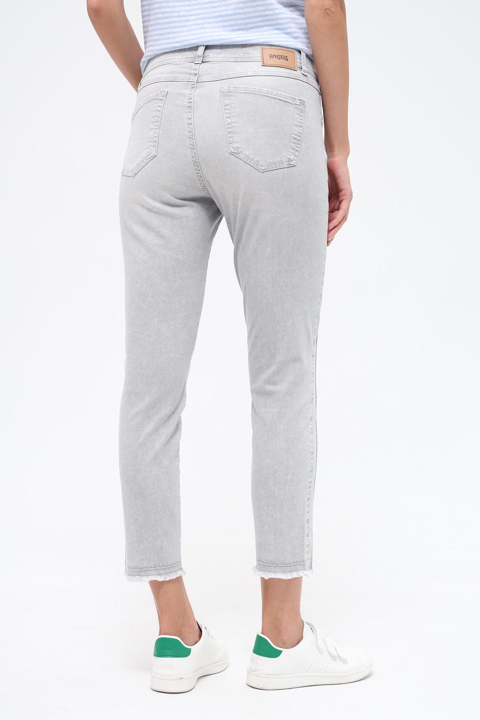 Джинсы Angels серый с необработанным краем