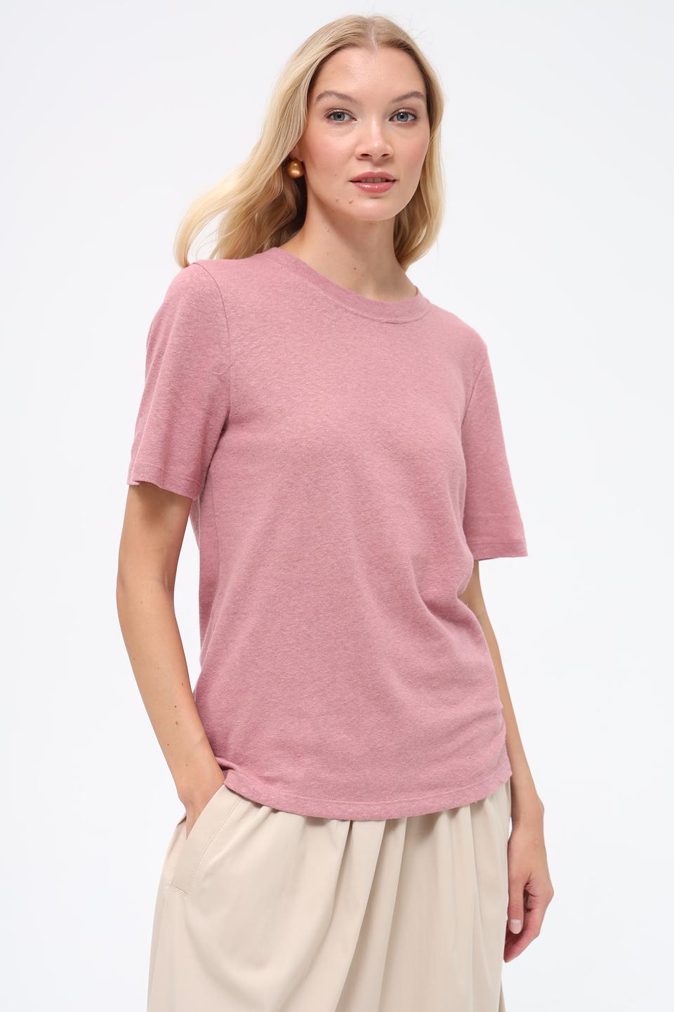 Футболка Rich and Royal лен розовая