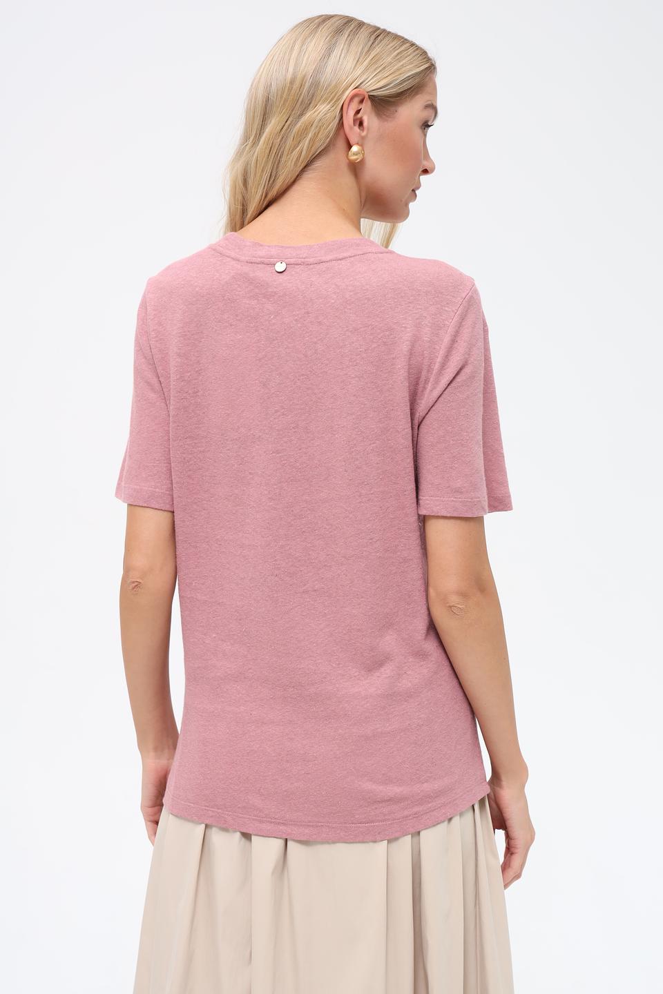 Футболка Rich and Royal лен розовая