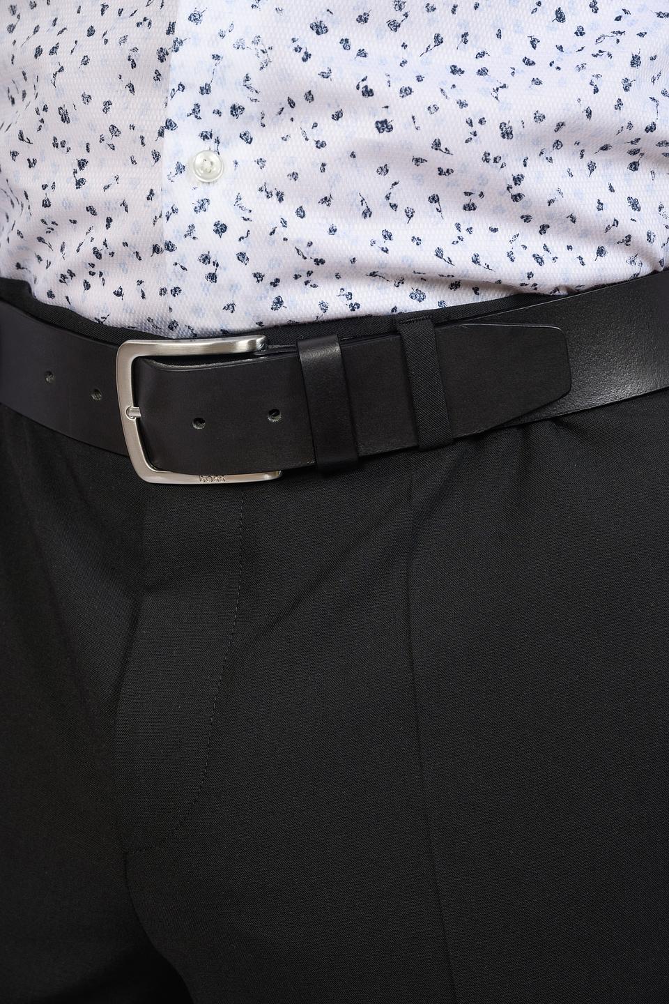 Ремень Boss Black кожаный чёрный