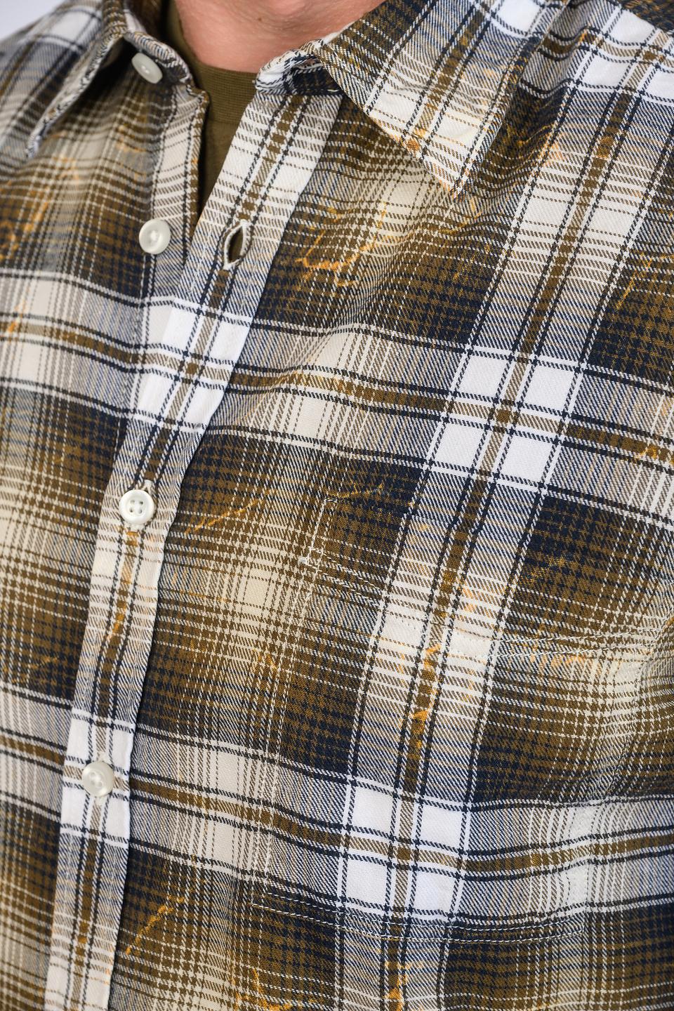 Рубашка Boss Orange в клетку горчичный