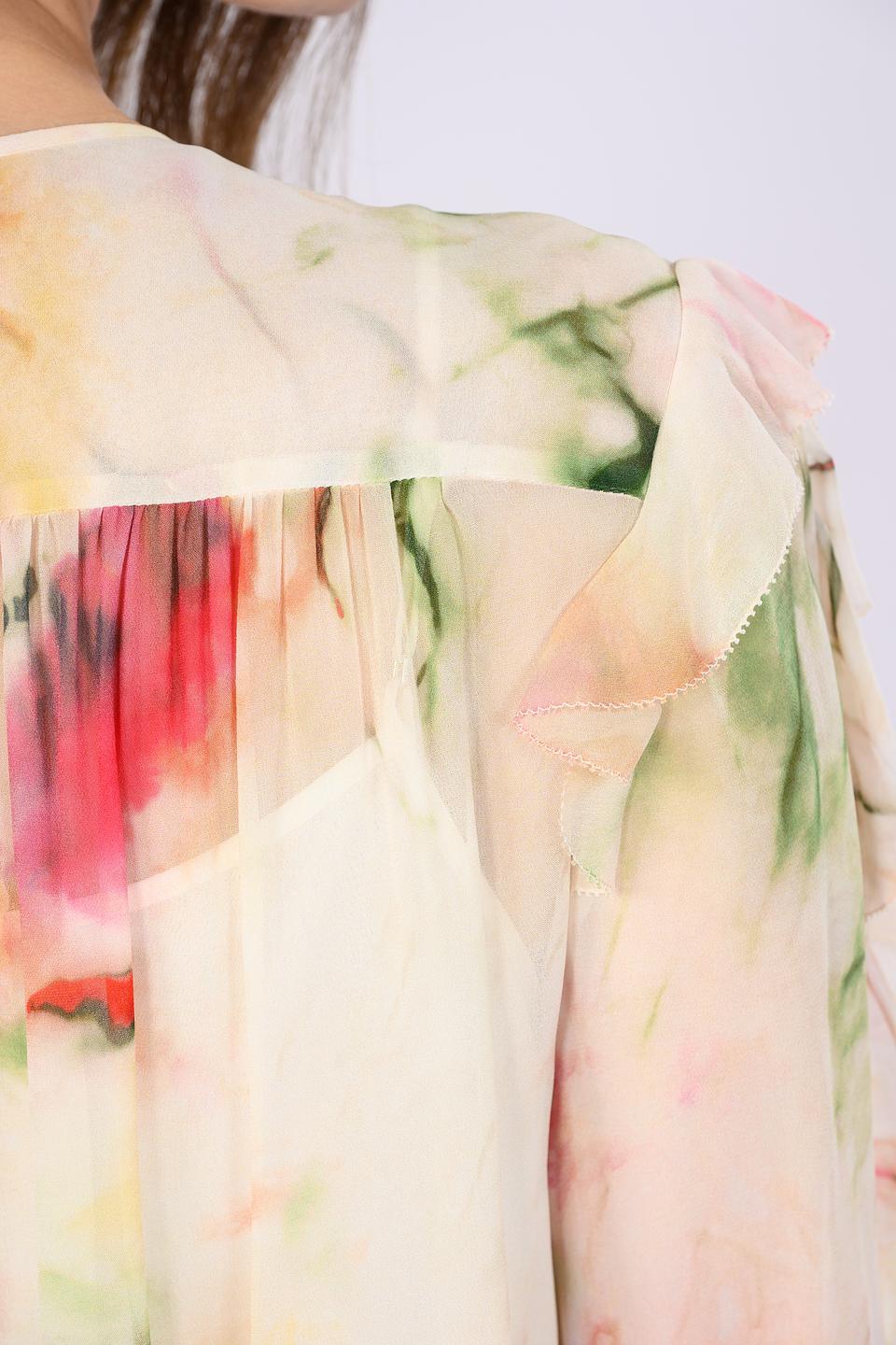 Блуза Boss Black с цветочным принтом