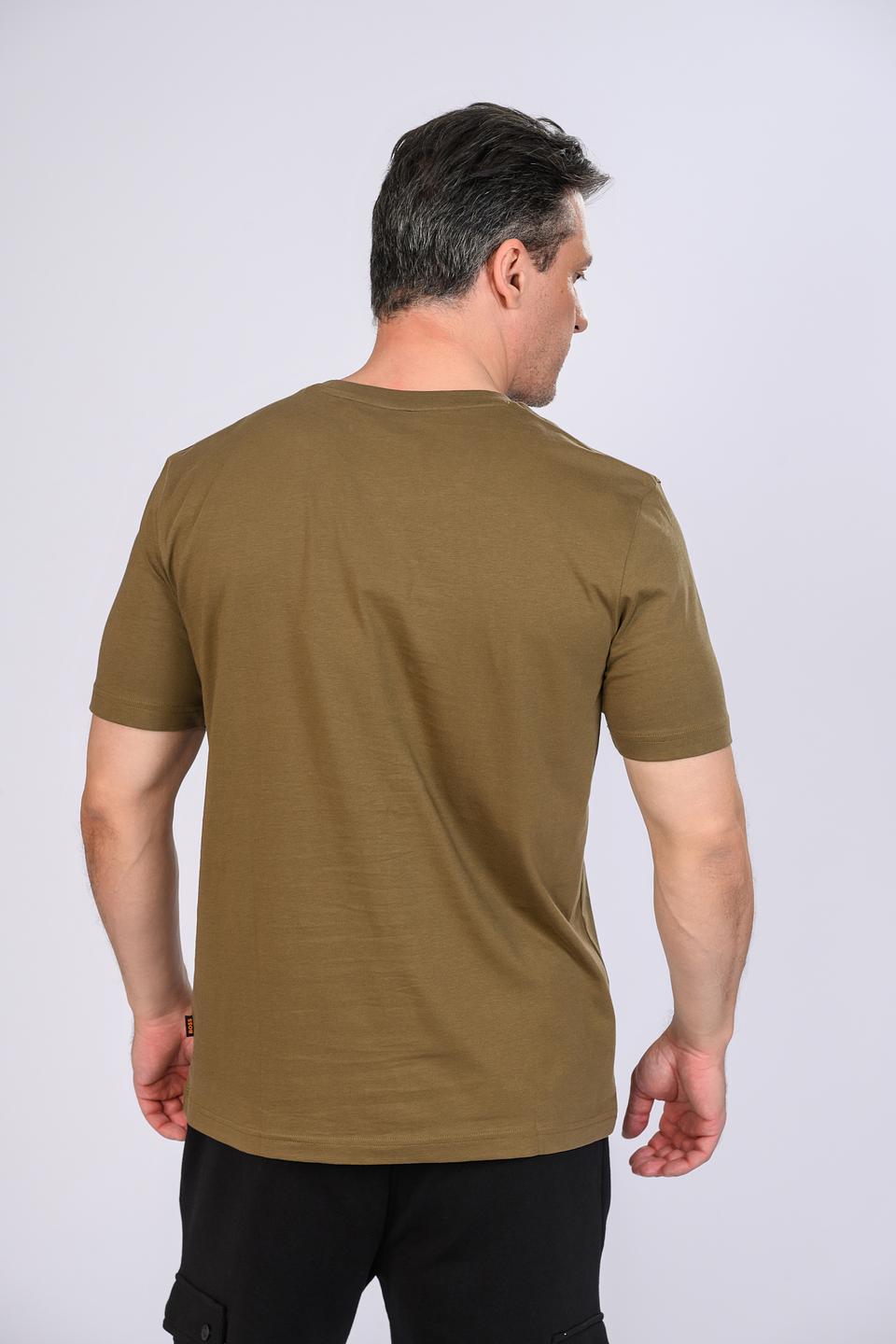 Футболка Boss Orange с принтом хаки