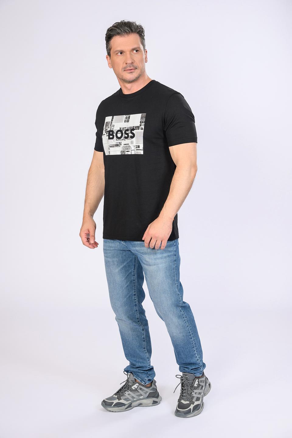 Футболка Boss Orange с логотипом чёрная