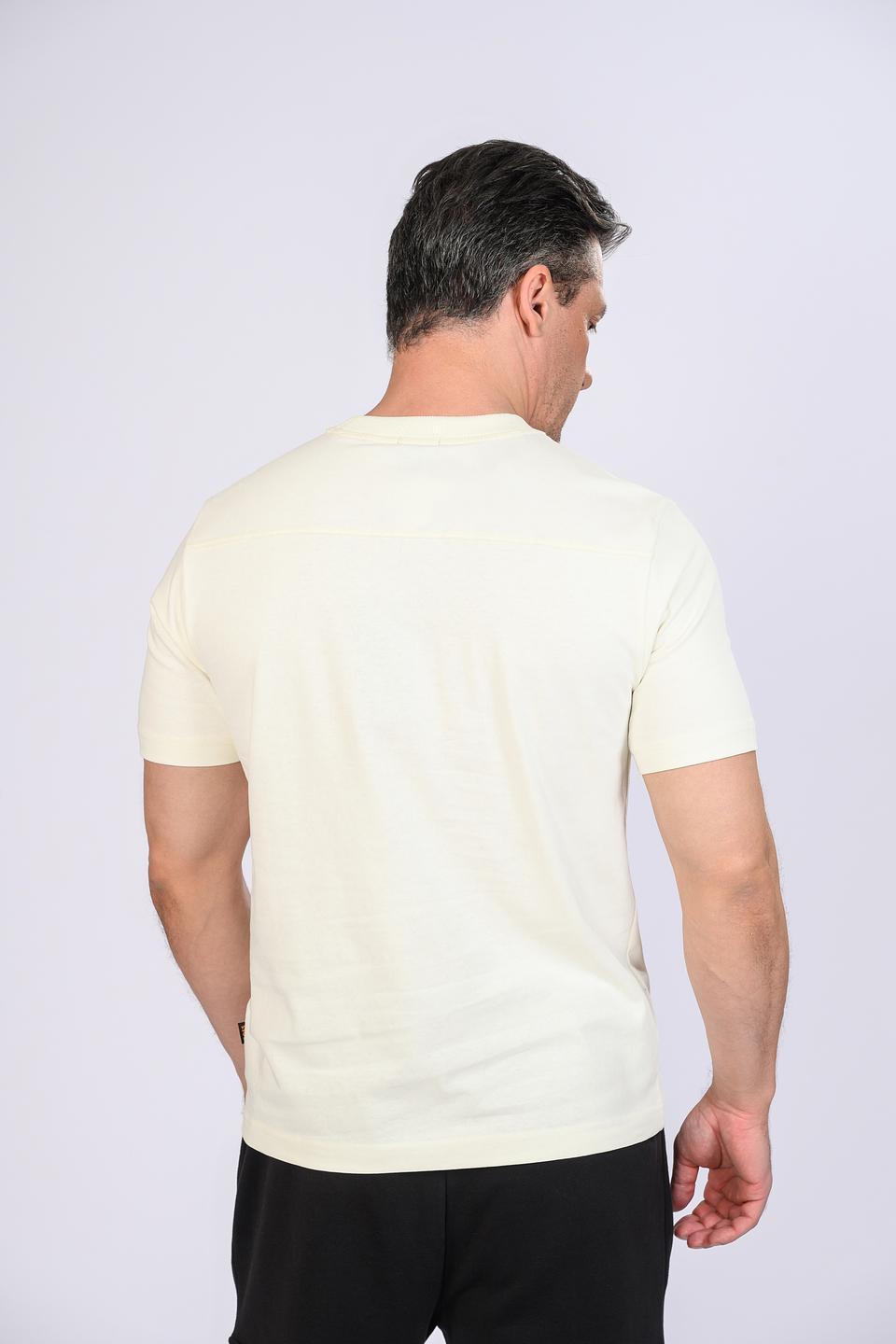 Футболка Boss Orange с принтом бежевая