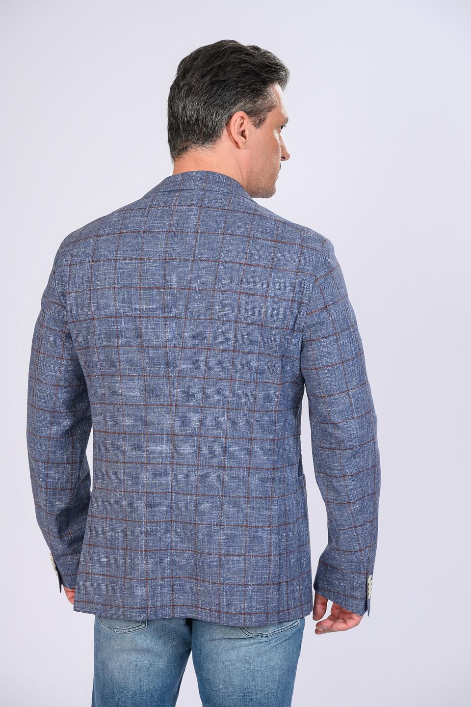 Пиджак Boss Black в клетку синий