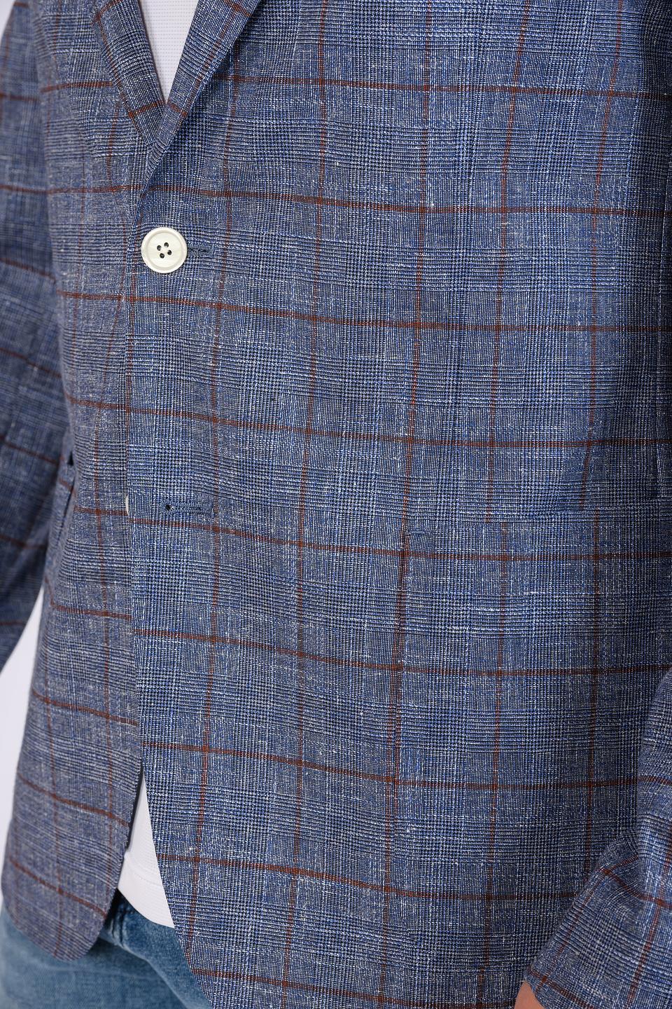 Пиджак Boss Black в клетку синий