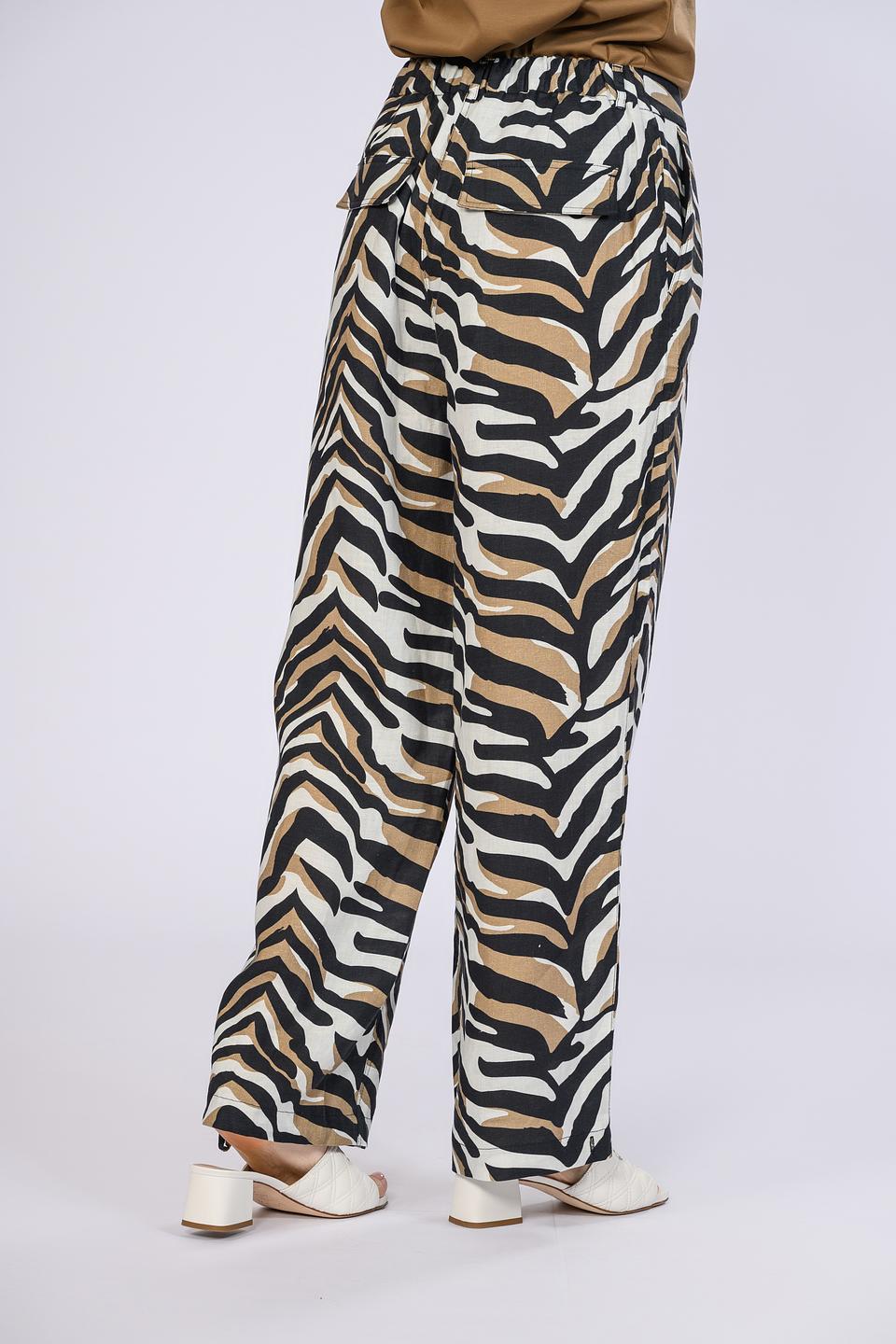 Брюки Emka принт зебра